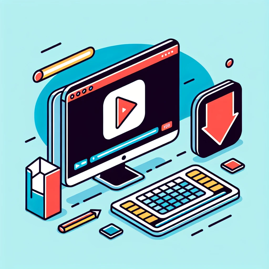 "Ilustração passo a passo de como baixar vídeos do YouTube, destacando ferramentas e métodos fáceis para usuários de todas as idades."